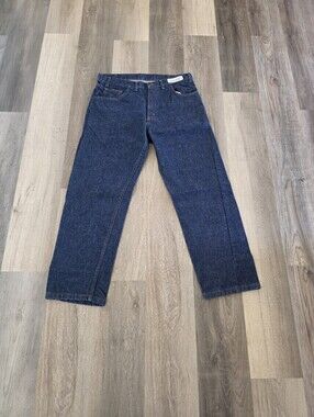 Vintage Big Bill Men's Cotton Classic Dark Blue Denim Jeans Size 34×30
